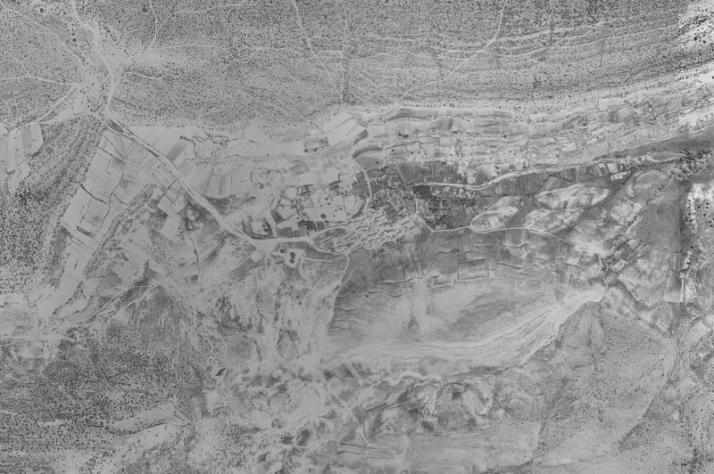 Ortofoto de 1956-1957 del núcleo de Tejada