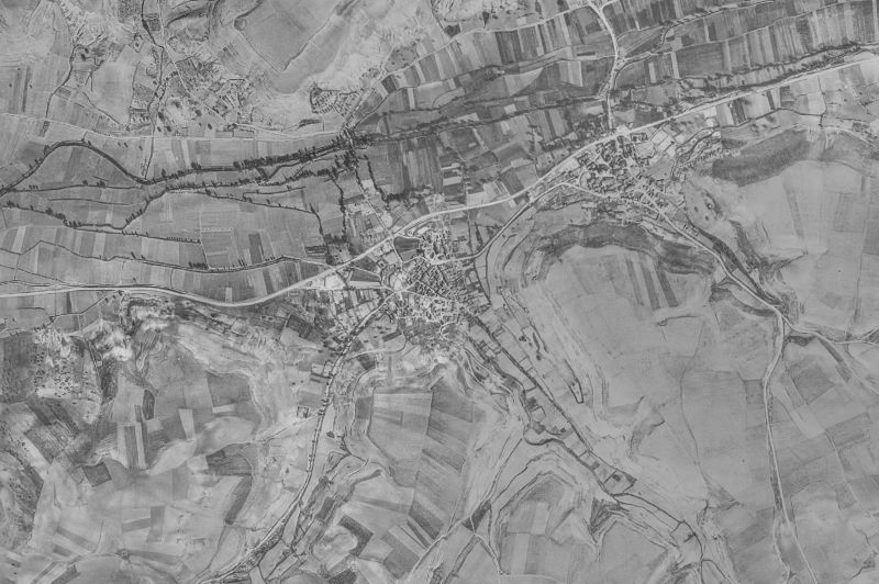 Ortofoto de 1956-1957 del núcleo de Terradillos de Esgueva