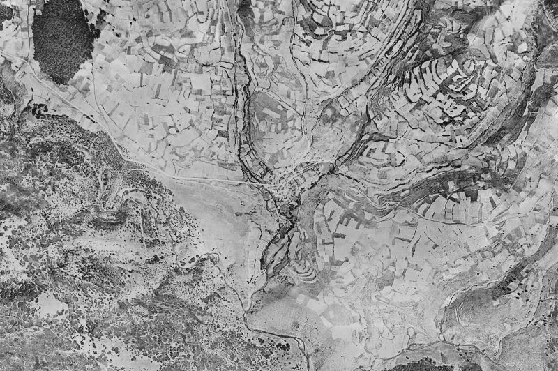 Ortofoto de 1956-1957 del núcleo de Tinieblas de la Sierra