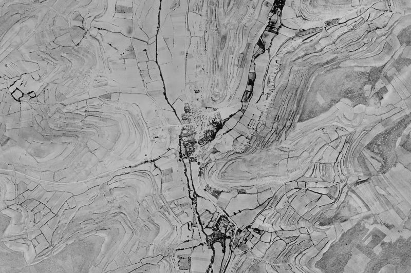 Ortofoto de 1956-1957 del núcleo de Tobar