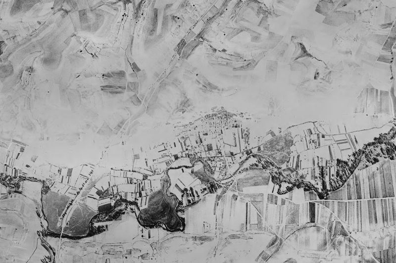 Ortofoto de 1956-1957 del núcleo de Torregalindo