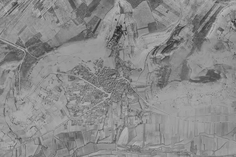 Ortofoto de 1956-1957 del núcleo de Tórtoles de Esgueva