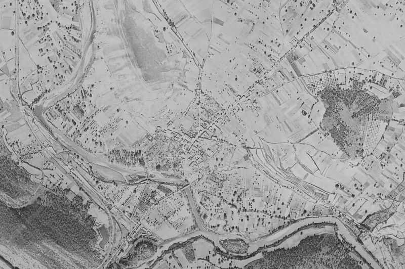 Ortofoto de 1956-1957 del núcleo de Trespaderne