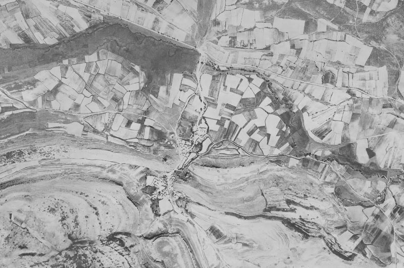 Ortofoto de 1956-1957 del núcleo de Úrbel del Castillo