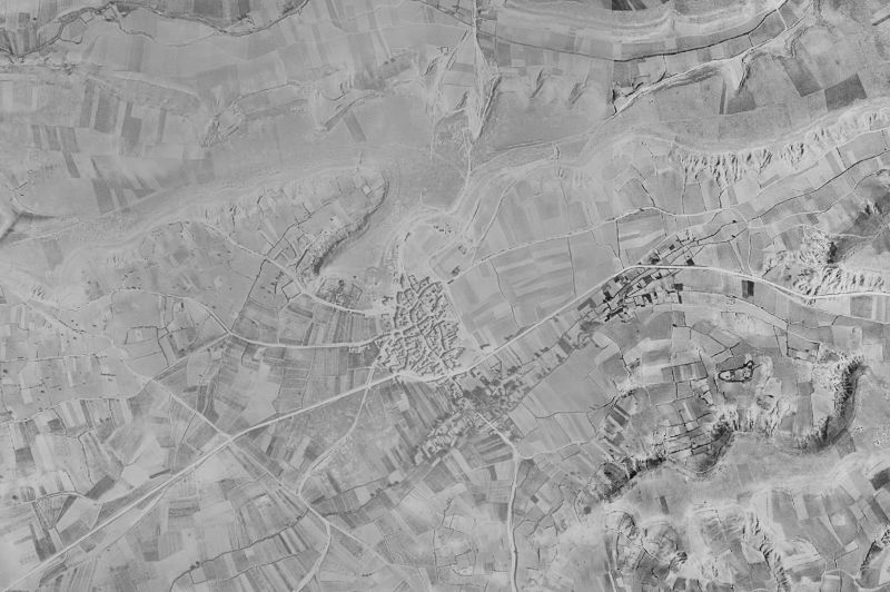Ortofoto de 1956-1957 del núcleo de Valdeande