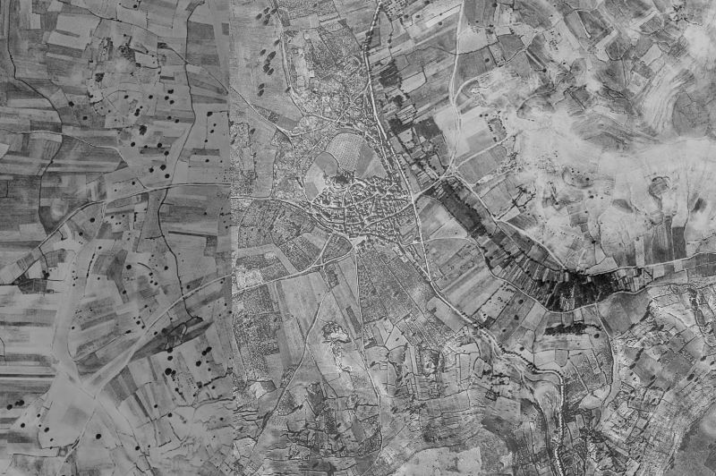 Ortofoto de 1956-1957 del núcleo de Valdezate