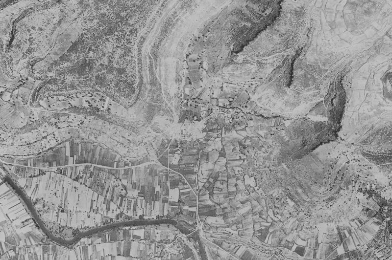 Ortofoto de 1956-1957 del núcleo de Valle de Manzanedo