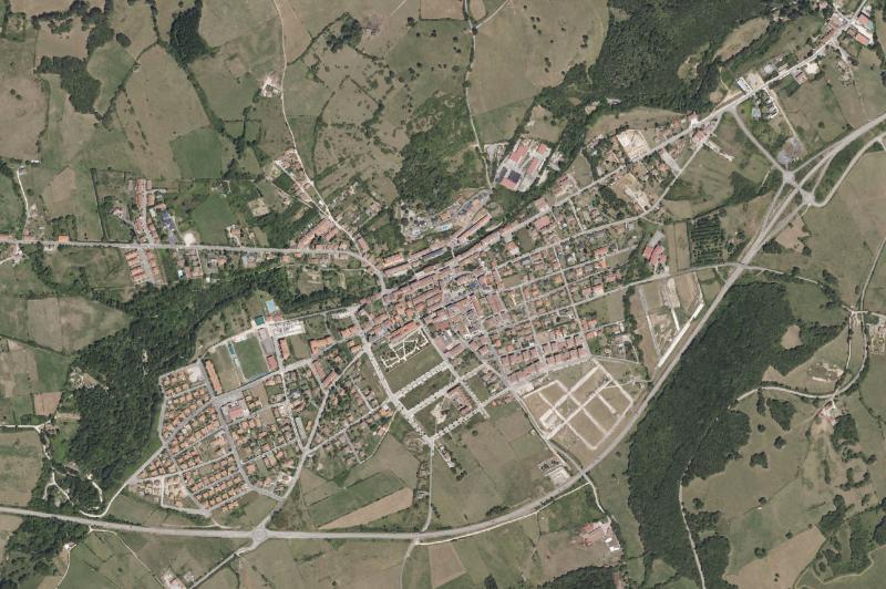 Ortofoto actual del núcleo de Valle de Mena