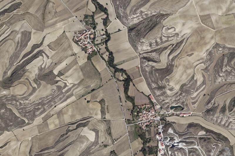 Ortofoto actual del núcleo de Valle de Oca