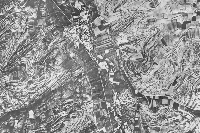 Ortofoto de 1956-1957 del núcleo de Valle de Oca