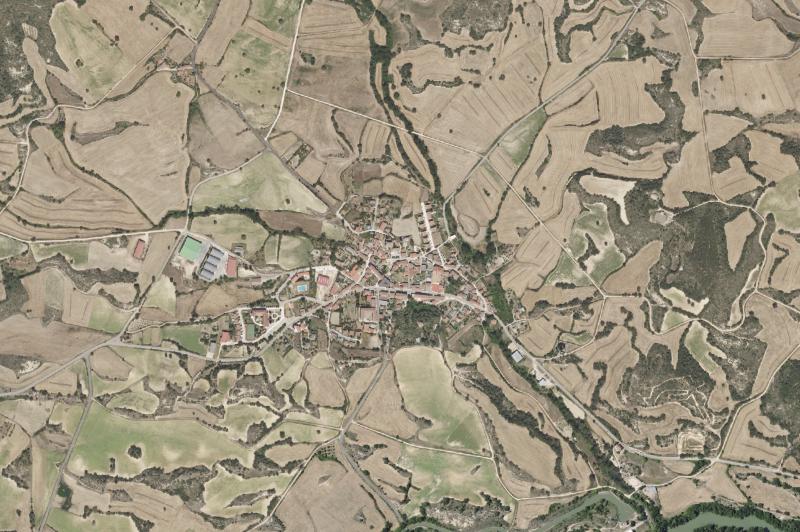 Ortofoto actual del núcleo de Valle de Tobalina