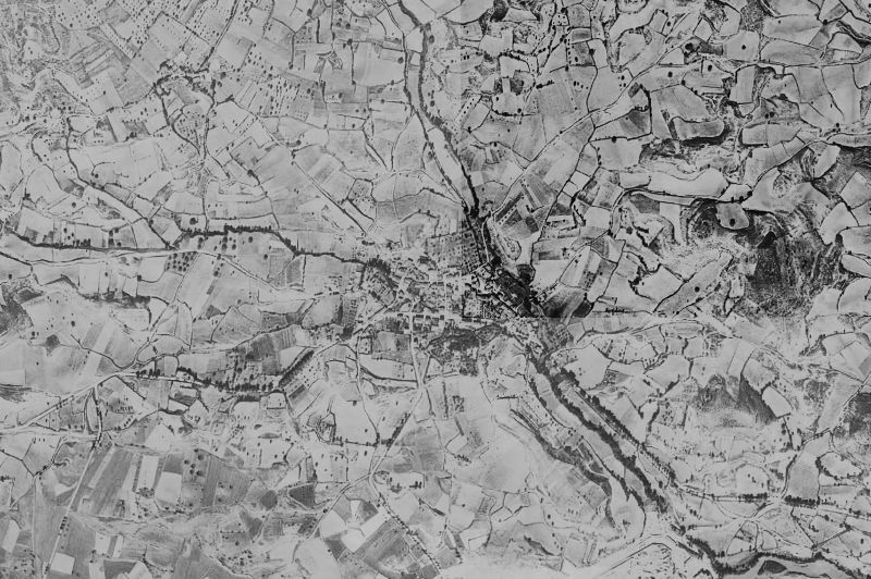 Ortofoto de 1956-1957 del núcleo de Valle de Tobalina