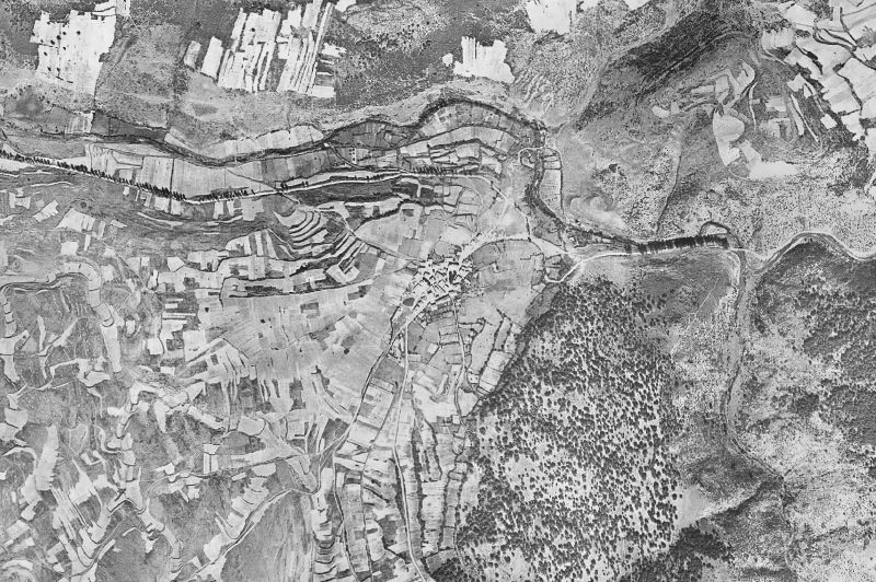 Ortofoto de 1956-1957 del núcleo de Valle de Valdelaguna