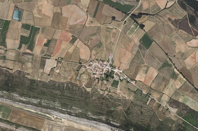 Ortofoto actual del núcleo de Valle de Valdelucio