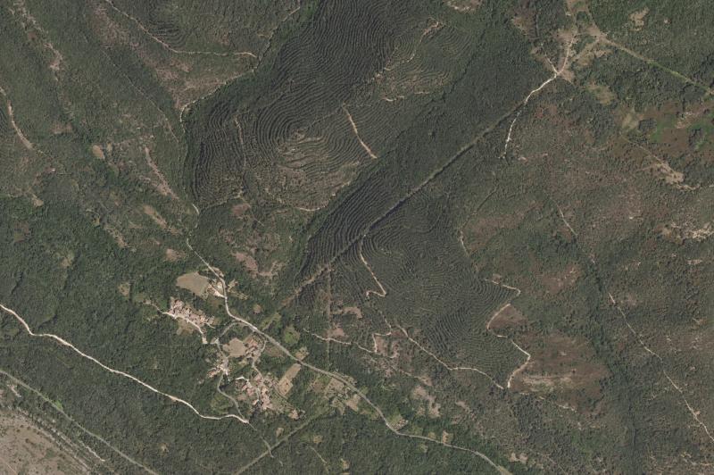 Ortofoto actual del núcleo de Valle de Zamanzas