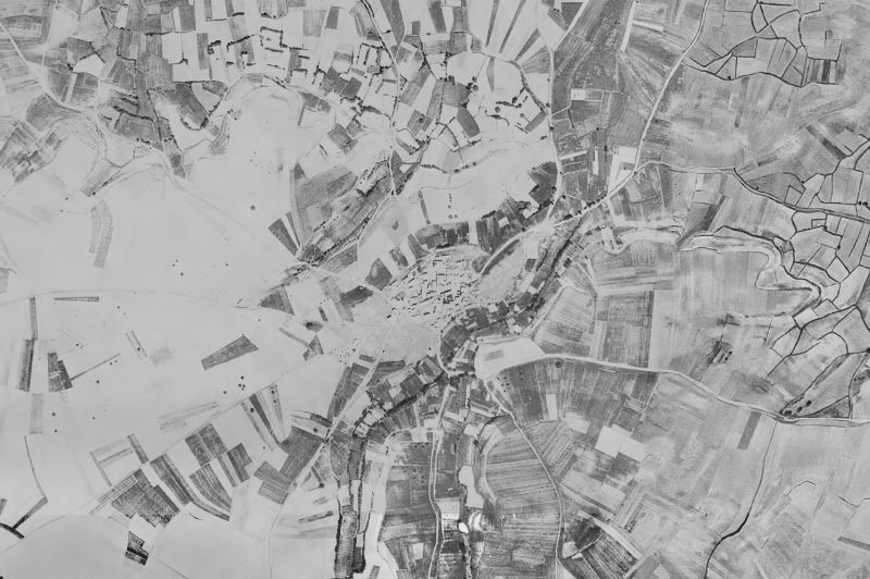 Ortofoto de 1956-1957 del núcleo de La Vid de Bureba