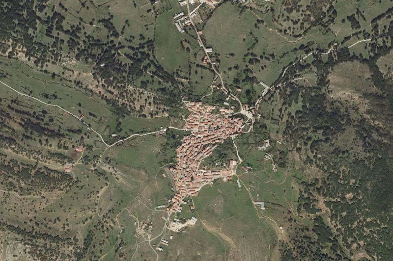 Ortofoto actual del núcleo de Vilviestre del Pinar
