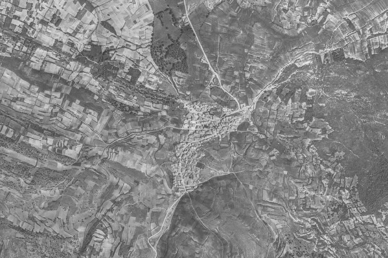 Ortofoto de 1956-1957 del núcleo de Vilviestre del Pinar