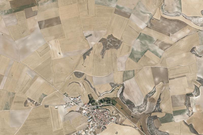 Ortofoto actual del núcleo de Villaescusa de Roa