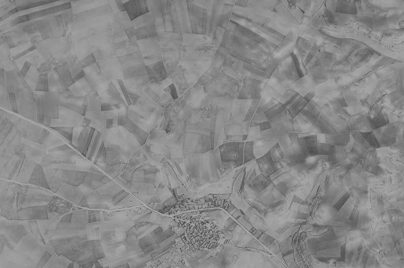 Ortofoto de 1956-1957 del núcleo de Villaescusa de Roa