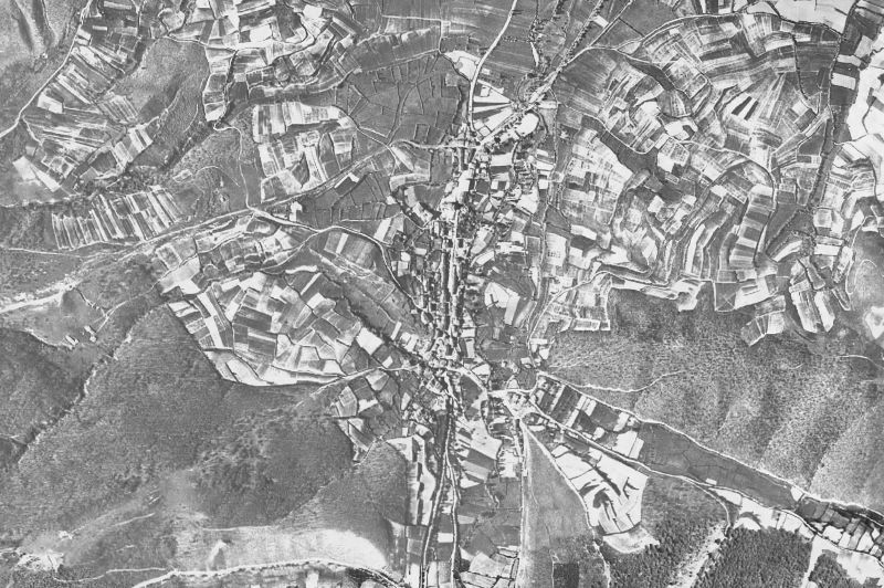 Ortofoto de 1956-1957 del núcleo de Villafranca Montes de Oca