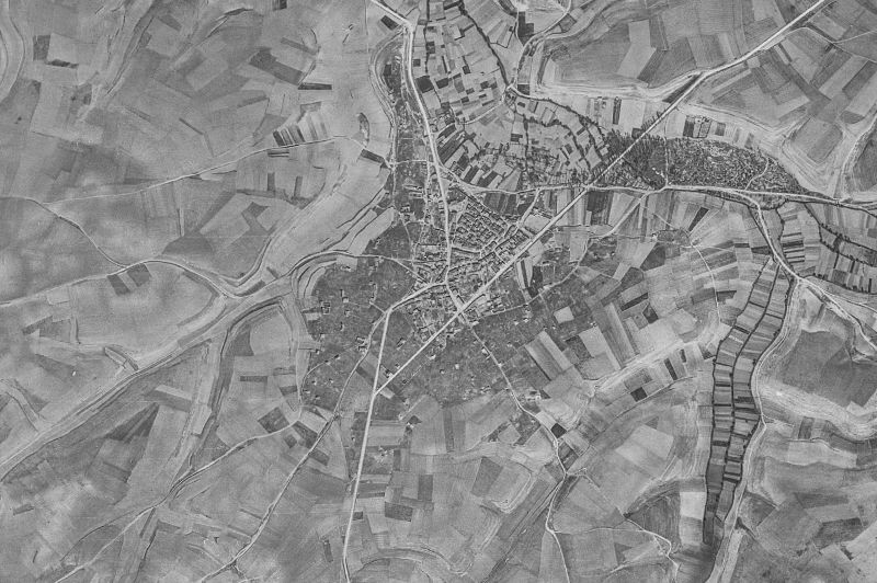 Ortofoto de 1956-1957 del núcleo de Villafruela