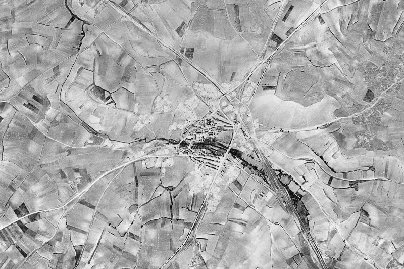 Ortofoto de 1956-1957 del núcleo de Villagonzalo Pedernales