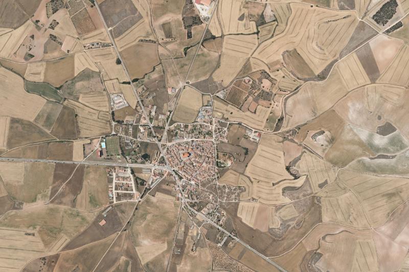 Ortofoto actual del núcleo de Villahoz