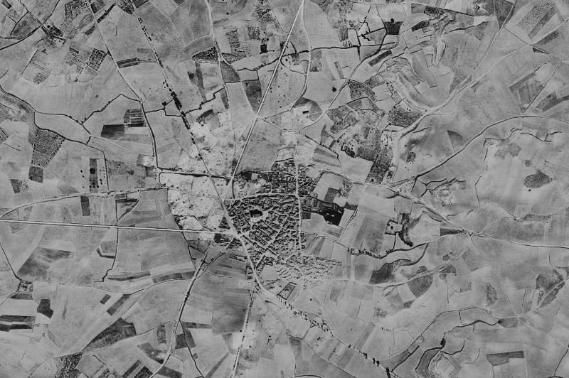 Ortofoto de 1956-1957 del núcleo de Villahoz