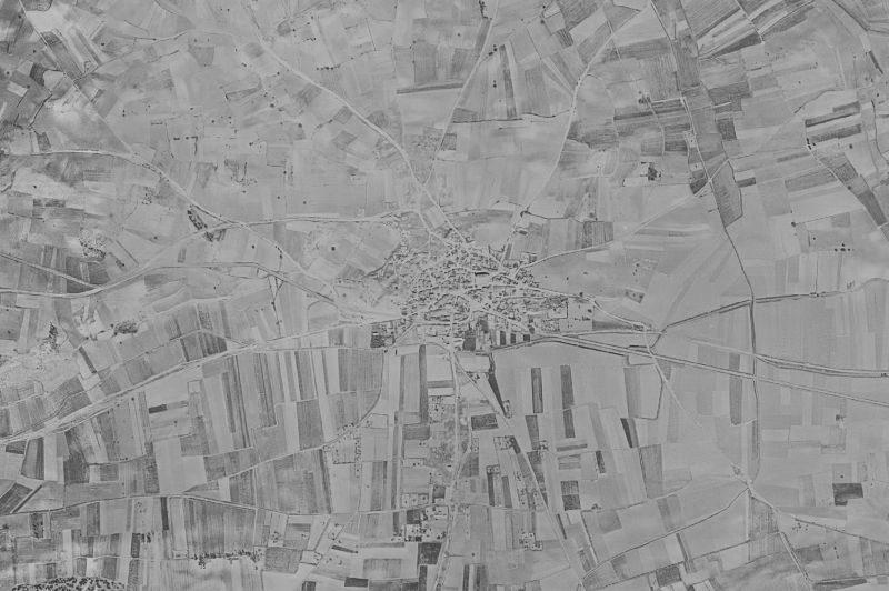 Ortofoto de 1956-1957 del núcleo de Villalba de Duero