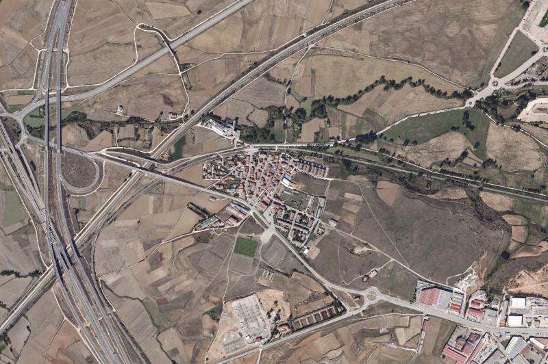 Ortofoto actual del núcleo de Villalbilla de Burgos