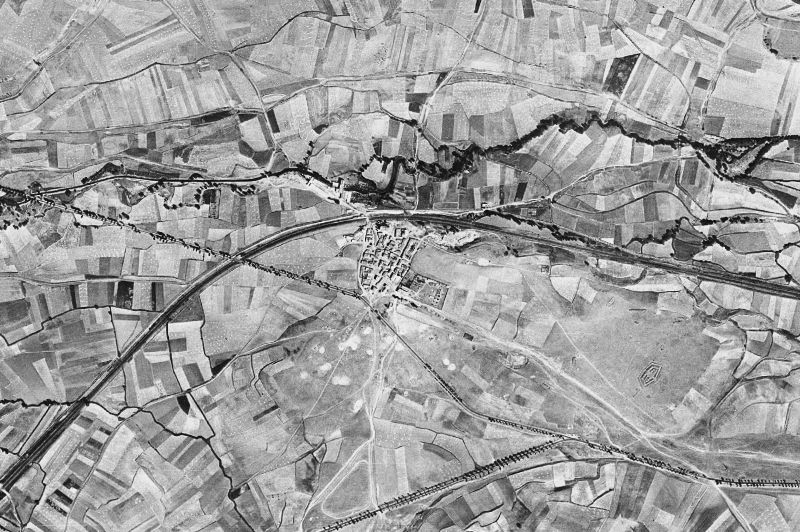 Ortofoto de 1956-1957 del núcleo de Villalbilla de Burgos