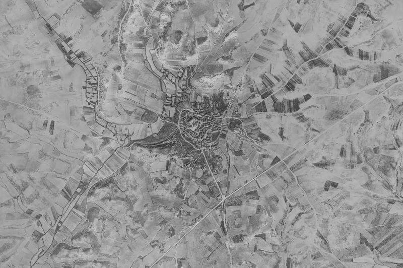 Ortofoto de 1956-1957 del núcleo de Villalbilla de Gumiel