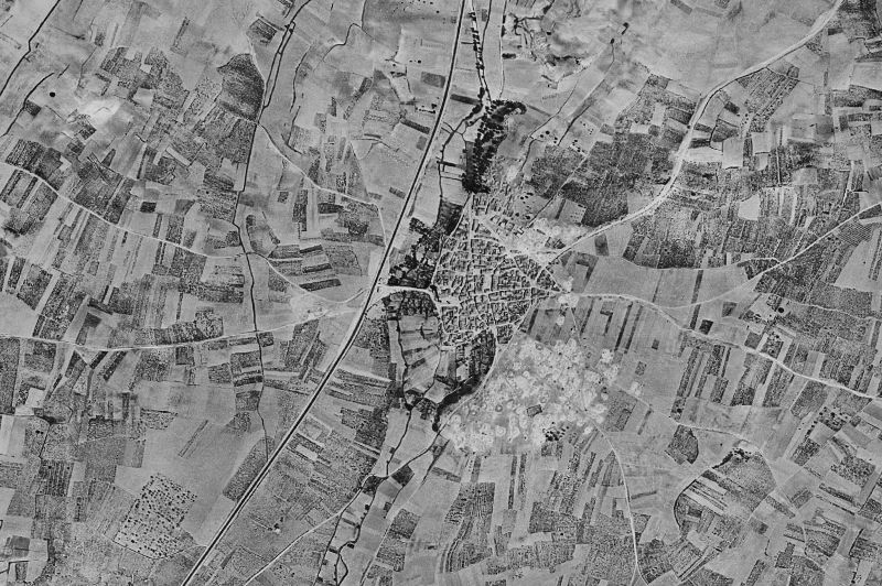 Ortofoto de 1956-1957 del núcleo de Villalmanzo
