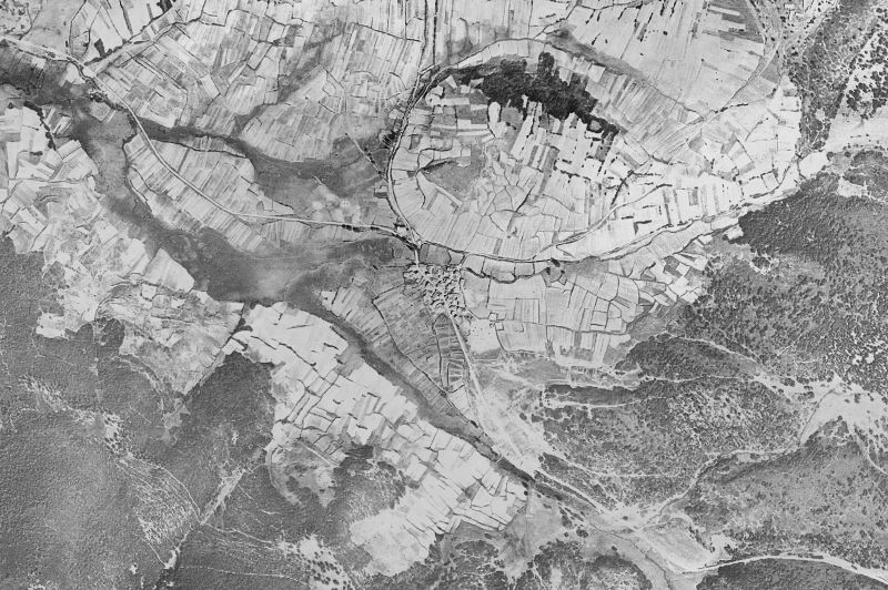 Ortofoto de 1956-1957 del núcleo de Villamiel de la Sierra