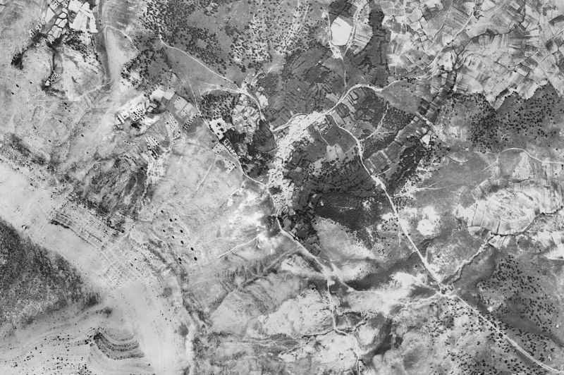 Ortofoto de 1956-1957 del núcleo de Villanueva de Carazo