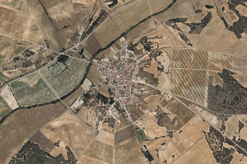 Ortofoto actual del núcleo de Villanueva de Gumiel