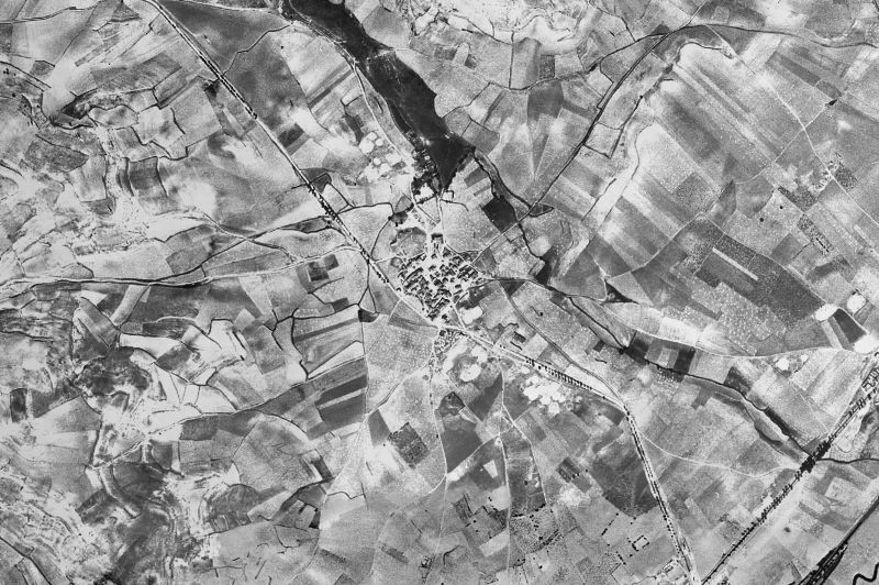 Ortofoto de 1956-1957 del núcleo de Villaquirán de los Infantes