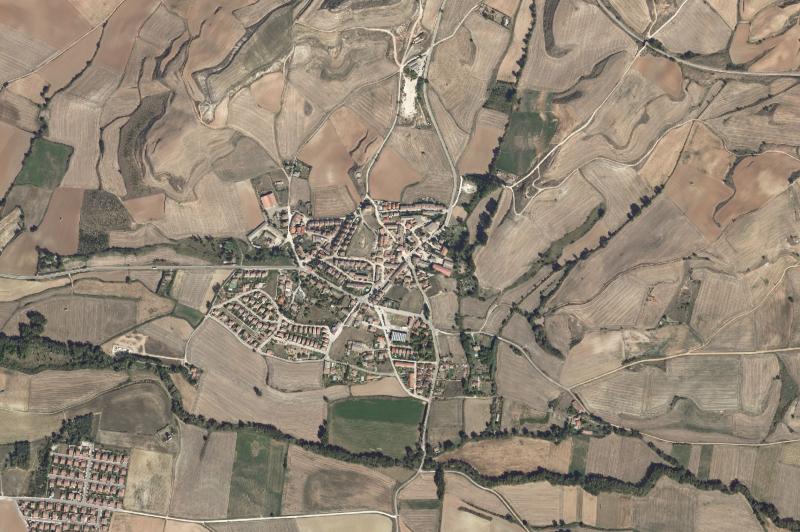 Ortofoto actual del núcleo de Villariezo