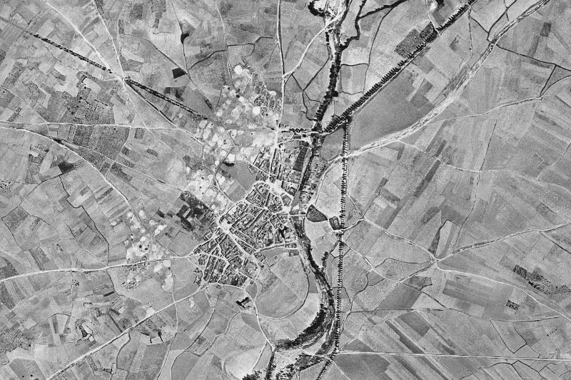 Ortofoto de 1956-1957 del núcleo de Villasandino
