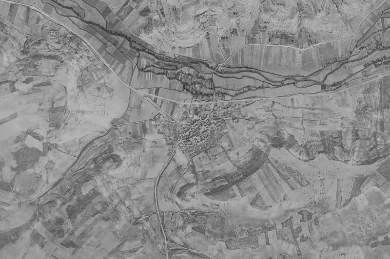 Ortofoto de 1956-1957 del núcleo de Villatuelda