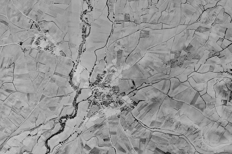 Ortofoto de 1956-1957 del núcleo de Villegas