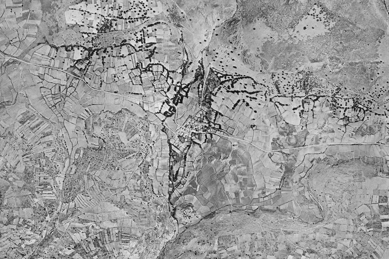 Ortofoto de 1956-1957 del núcleo de Villoruebo