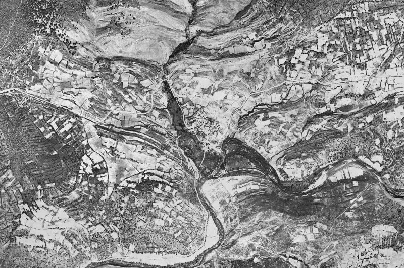 Ortofoto de 1956-1957 del núcleo de Vizcaínos