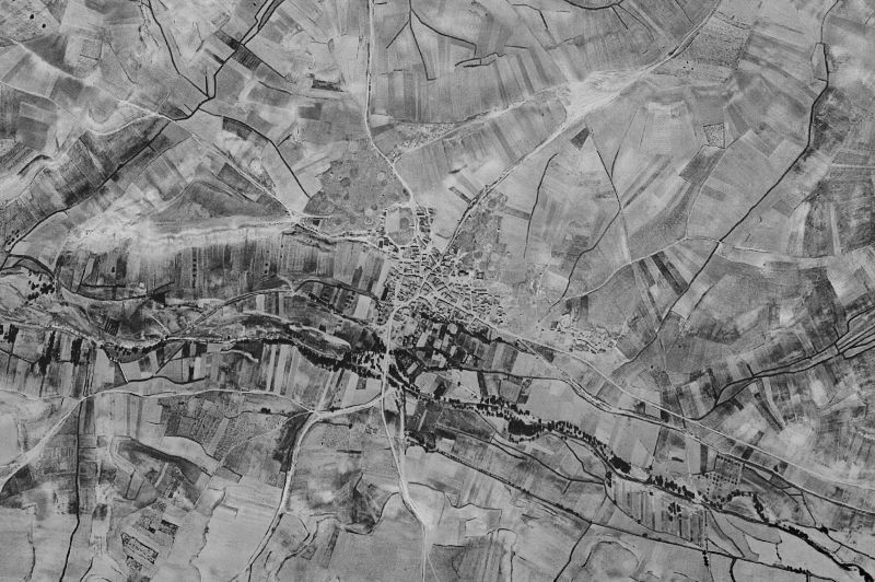 Ortofoto de 1956-1957 del núcleo de Zael