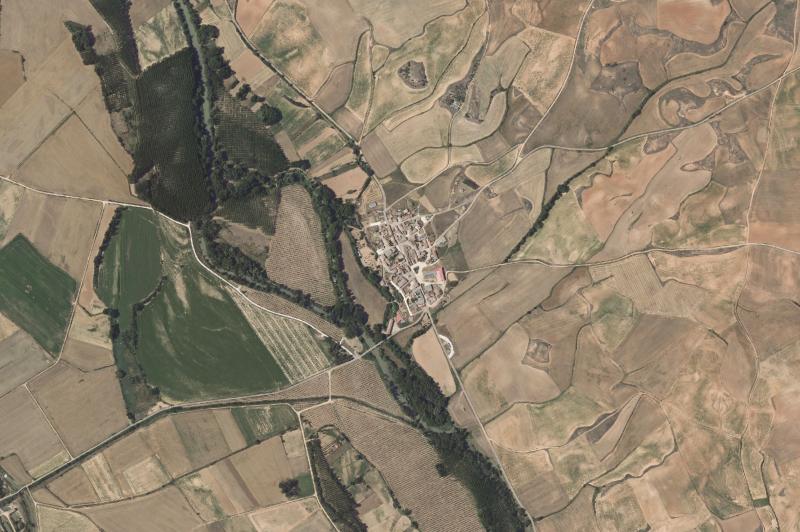 Ortofoto actual del núcleo de Zarzosa de Río Pisuerga
