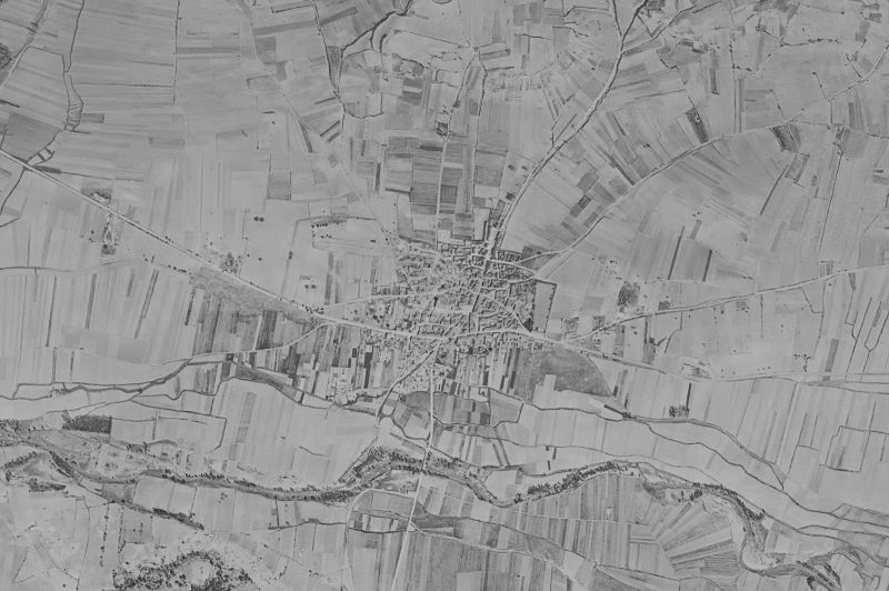 Ortofoto de 1956-1957 del núcleo de Zazuar