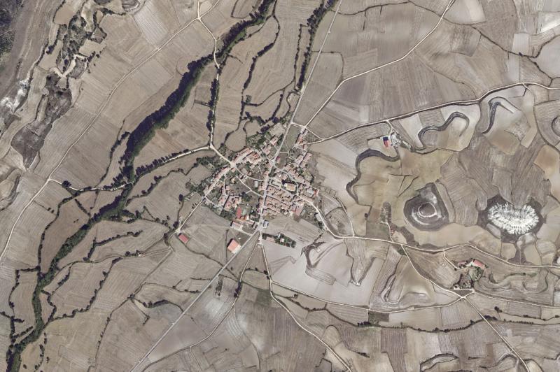 Ortofoto actual del núcleo de Valle de Santibáñez