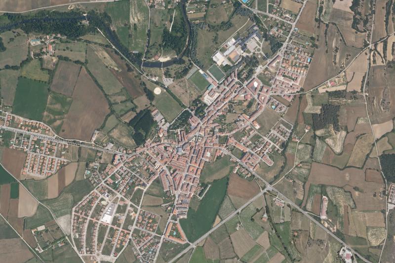 Ortofoto actual del núcleo de Villarcayo de Merindad de Castilla la Vieja