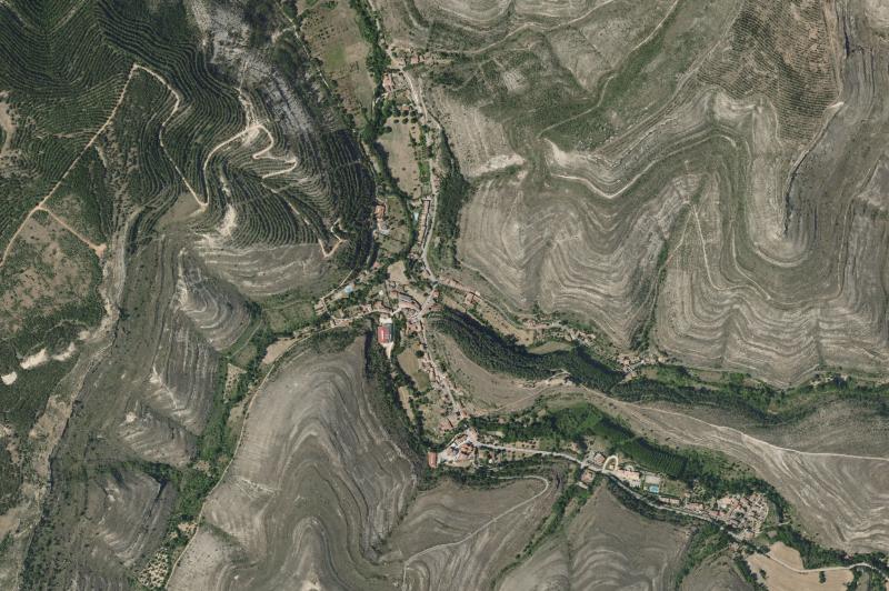 Ortofoto actual del núcleo de Valle de Sedano